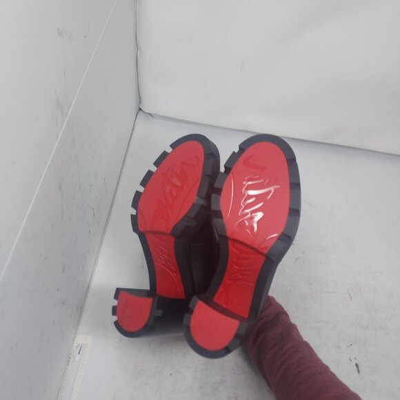 Christian Louboutin Black Marchacroche Lug Heel Chelsea Boot - Picture 2 of 13